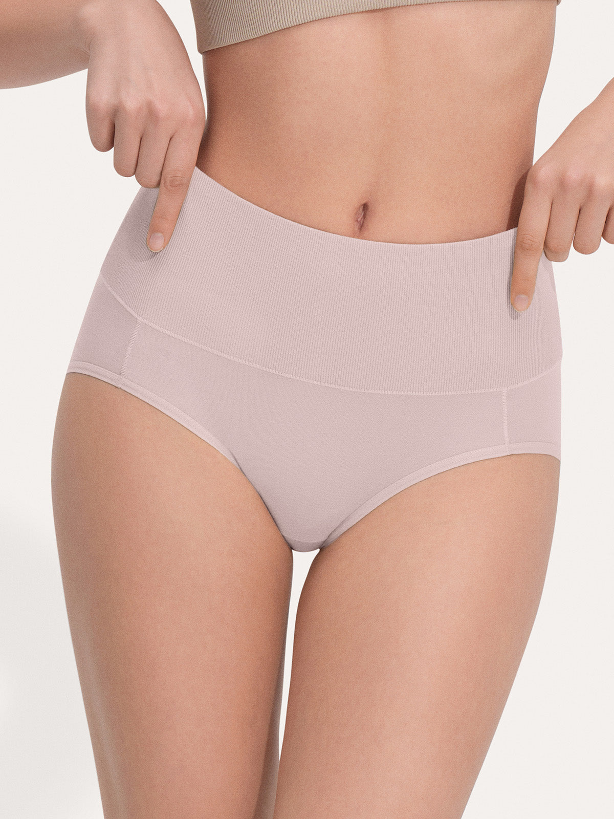 Pure Cotton Wide Elastic Band High-Waisted Brief (2-Pack)