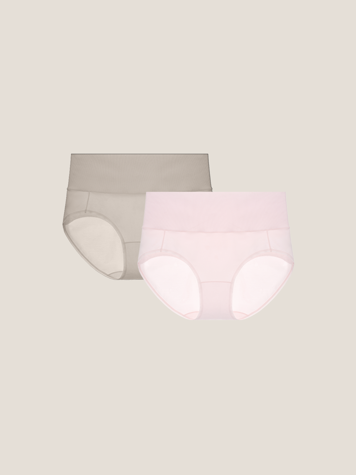 Pure Cotton Wide Elastic Band High-Waisted Brief (2-Pack)